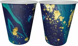 GoDan Popieriniai puodeliai "Midnight Mėlyna", 240ml / 6 vnt