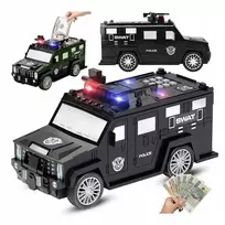Vaikiška taupyklė–seifas policijos automobilio formos su kodu