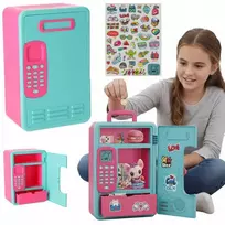 Elektroninė taupyklė–spintelė su PIN kodu vaikams, su lipdukais