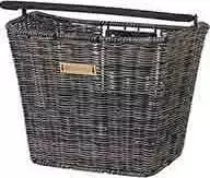 Basil BASIL BREMEN RATTAN LOOK KF rotango vairo krepšelis + BASIL KLICKFIX ADAPTER PLATE montavimo plokštė, nuimama vairo tvirtinimo sistema (be kronšteino) gamtos ruda (NAUJIENA)
