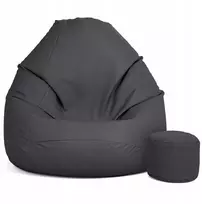 Sėdmaišis su pufu Pufy Onyx, juodas