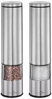 Pusheen Küchenprofi Boston - Electric Salt and Pepper Mills with Ceramic Grinding Mechanism 23x5 cm Set of 2 (Sidabrinis)