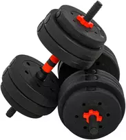 Aosom Hantelių ir štangos rinkinys, 25 kg, juoda, reguliuojamas