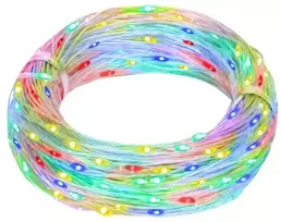 Lempučių girlianda SMART 100 LED RGB USB su pultu, 10+0.6m