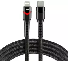 KABELIS USB-C / Lightning Apple iPhone LED RGB everActive CBB-1CIR 100cm PD 27W