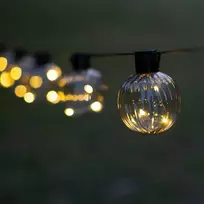 LED lauko girlianda IP44 10vnt./GS 4.5V/1.35W šilta balta