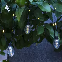 LED lauko girlianda su saulės baterija IP44 10vnt./1x1.2V Ni-MH šilta balta