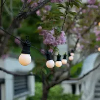 LED lauko girlianda IP44 10vnt./3.2V šilta balta