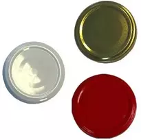 Technocap Užsukamas metalinis dangtelis Ø5.3cm raud./balt./aukso s.