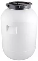 Browin Plastikinė statinė su dangčiu ir rankenomis Biowin 60L baltas