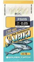 Sistema jūrinei žvejybai Aji Sabiki FS105 Golden Catch 8 dydis/su 5 kabliais