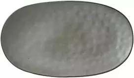 Mica Decorations Lėkštė Tabo 31x18xH3cm keraminė/pilka
