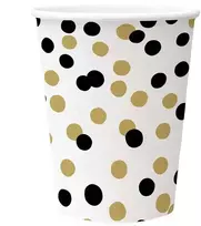 Vienkartiniai puodeliai PAW Confetti, 250 ml, 8 vnt.