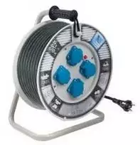 Pawbol Ilgintuvas ritėje su įžeminimu 4-viet./30m/3x1.5mm guminis/juodas