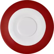 Lėkštutė puodeliui Aura Ambition Ø15.5cm balta/raudona