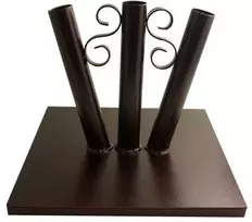 Vėliavos koto laikiklis 3-vietis/pastatomas 40x40x30cm varinis