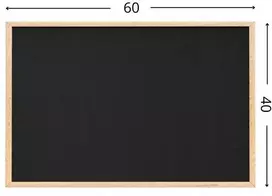 Lenta su mediniu rėmu Megacork 40x60cm juoda/nat.med. sp.