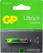 Baterijos GP Ultra Plus Alkaline AAA Emos 4vnt./LR03