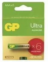 GP alkaline batteries ULTRA AAA (LR03) 6pack