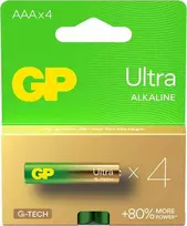 Baterijos GP Ultra Alkaline AAA Emos 4vnt./LR03
