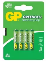 Baterijos GP Greencell AAA GP 4vnt./1.5V cinko ir karbono