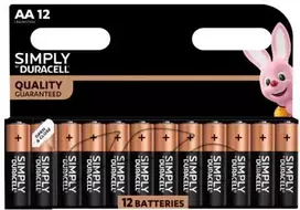 Baterijos DURACELL Simply AA, 12 vnt.