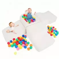 Promotions Minkštų žaidimų rinkinys, 5 dalių laipiojimo ir ropojimo putų blokai, smėlio spalvos, putos