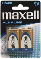 Maxell Alkaline 6LR61 / 9V šarminės baterijos 2vnt.
