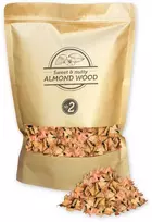 Medžio drožlės SMOKEY OLIVE WOOD Almond (Migdolas) No.2, 1,7 l, Frakcija 5 mm -1 cm
