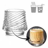 Eu Sandelis Storo stiklo stiklinė su grioveliais 150ml 1 vnt. 7,5x8cm SZK200
