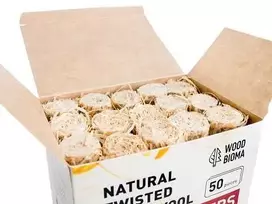 Woodbioma Susuktos medienos vilnos įdegtukai FIRELIGHTERS