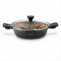 Starke Pro Indukcinė keptuvė su nuimamomis rankenomis 28 cm, neprisvylanti marmuro danga, tinkama orkaitei, gili keptuvė troškinimui