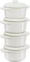 Staub Mini Cocotte Round, 4 vnt - 200 ml, Ivory