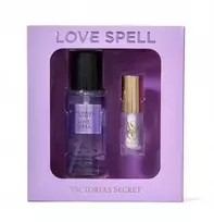 Victoria's Secret rinkinys: Love Spell mini kūno dulksna ir maitinantis lūpų aliejus