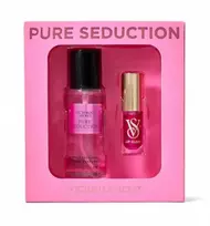Victoria's Secret rinkinys: Pure Seduction mini kūno dulksna ir maitinantis lūpų aliejus