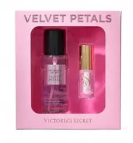 Victoria's Secret rinkinys: Velvet Petals mini kūno dulksna ir maitinantis lūpų aliejus