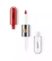 Kiko Milano dvipusis lūpų blizgis spalva 106 Satin Ruby Raudona
