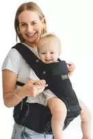 MOMCOZY KŪDIKIŲ NEŠIOKLĖ MOVE2FIT 2IN1 SU KLUBŲ SĖDYNE, JUODA