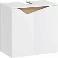Aosom Praustuvo spintelė, 60x35x57.9 cm, balta, mediena