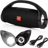 Galinga nešiojama „Bluetooth“ kolonėlė–boombox su mikrofonu, FM radiju ir karaoke