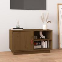 Televizoriaus spintelė，TV spintelė，TV staliukas, medaus ruda, 70x34x40cm, pušies masyvas CFE795973