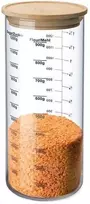 Simax indas produktams su skale, 1,4l su mediniu dangteliu