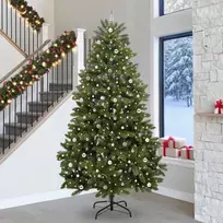 Dirbtinė Kalėdų eglutė su 300 LED Žalia 300 cm PVC ir metalas