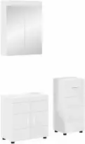 Vonios baldų rinkinys TULUM 3 pcs Balta 60 x 34 x 63 cm