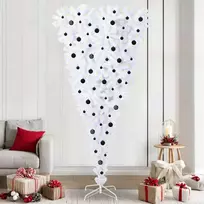 Dirbtinė Kalėdų eglutė su 300 LED Balta 240 cm PVC ir plienas