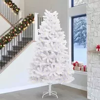 Dirbtinė Sulankstoma Kalėdų Eglutė Balta 300 cm PVC ir Plienas