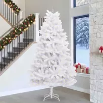 Dirbtinė Sulankstoma Kalėdų Eglutė Balta 300 cm PVC ir Plienas