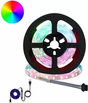 LED juosta 2 pcs Juoda ir permatoma 1000 mm Varis ir plastikas