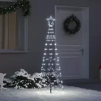 LED Kalėdinė eglutė su žemės kuoleliais Šalta balta 250 cm