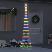 LED Kalėdų medis su 290 LED Įvairiaspalvis 250 cm metalas